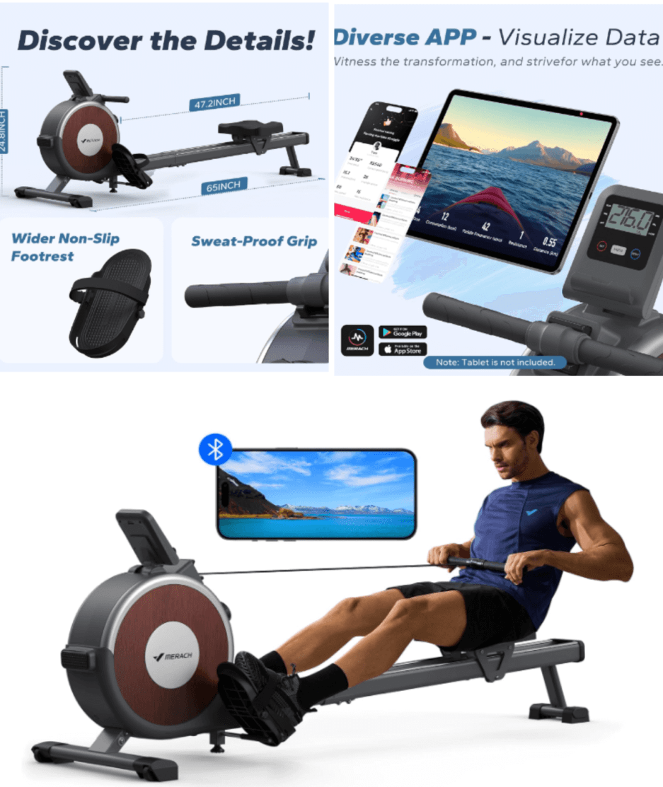 magnetic rowing machine